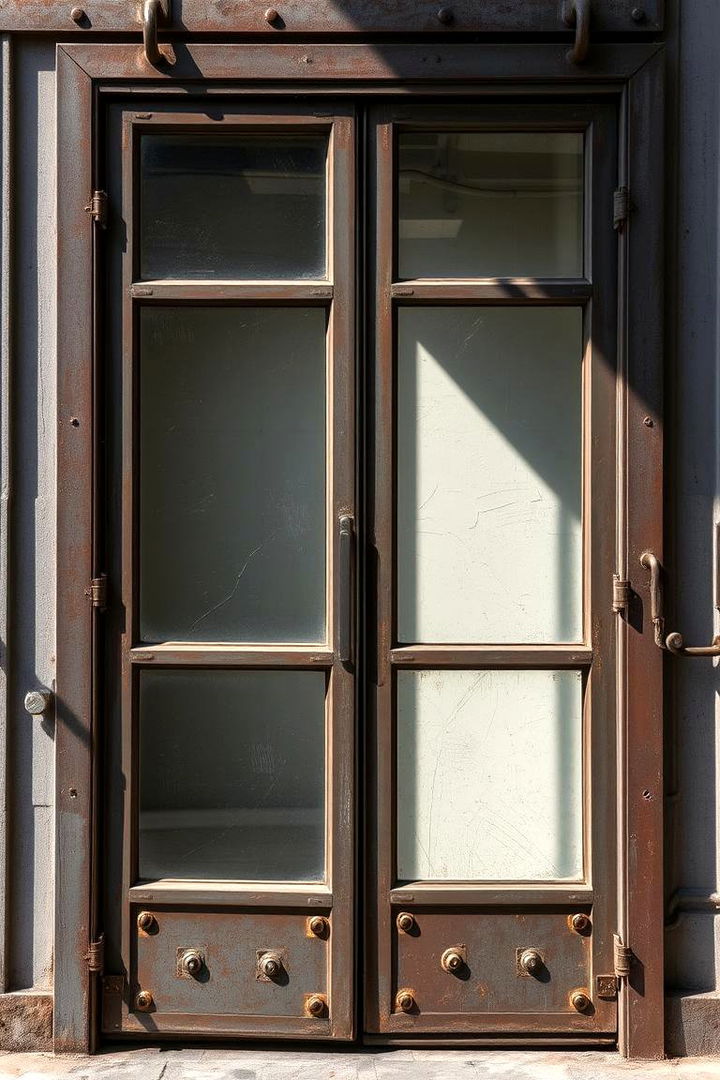 Vintage Industrial Revival - 22 Glass Front Doors Ideas