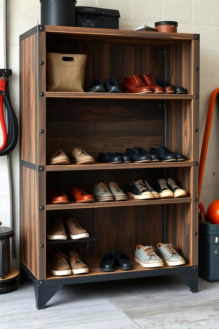 Vintage Industrial Shoe Storage - 22 Garage Shoe Storage Ideas