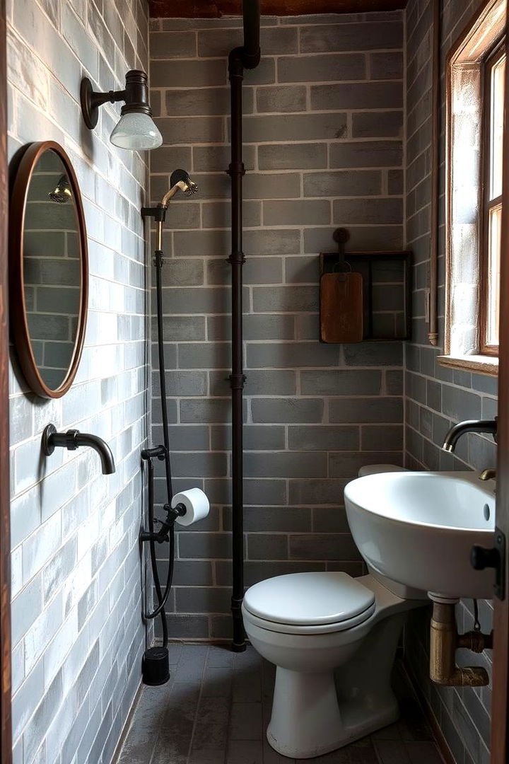 Vintage Industrial Style - 22 Grey Tile Bathroom Ideas