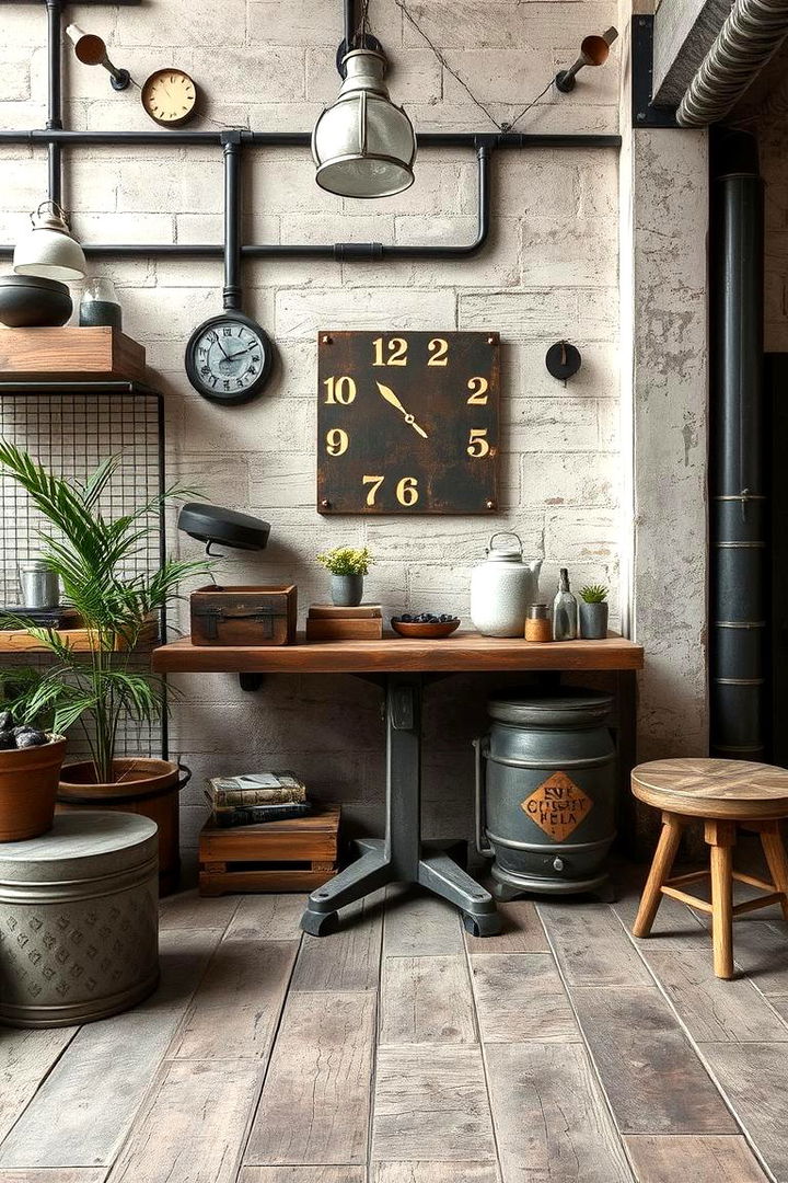 Vintage Industrial Touches - 22 Rustic Barndominium Interior Design Ideas