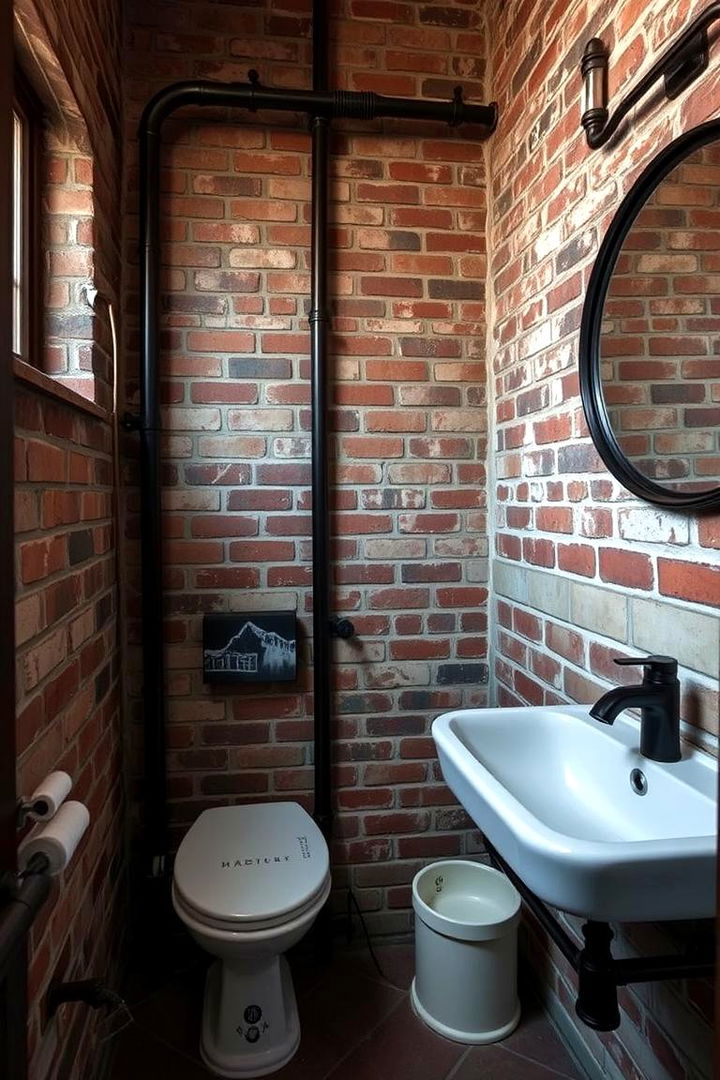 Vintage Industrial Vibe - 22 brown and black bathroom ideas
