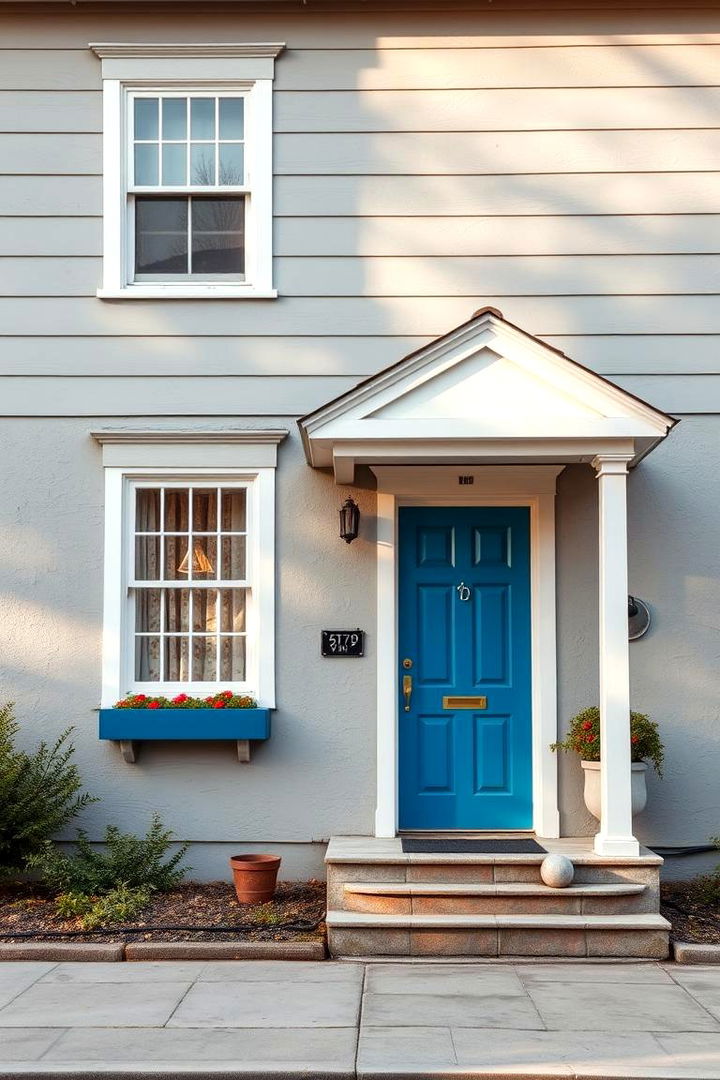 Vintage Inspired - 22 Grey House With Blue Door Ideas