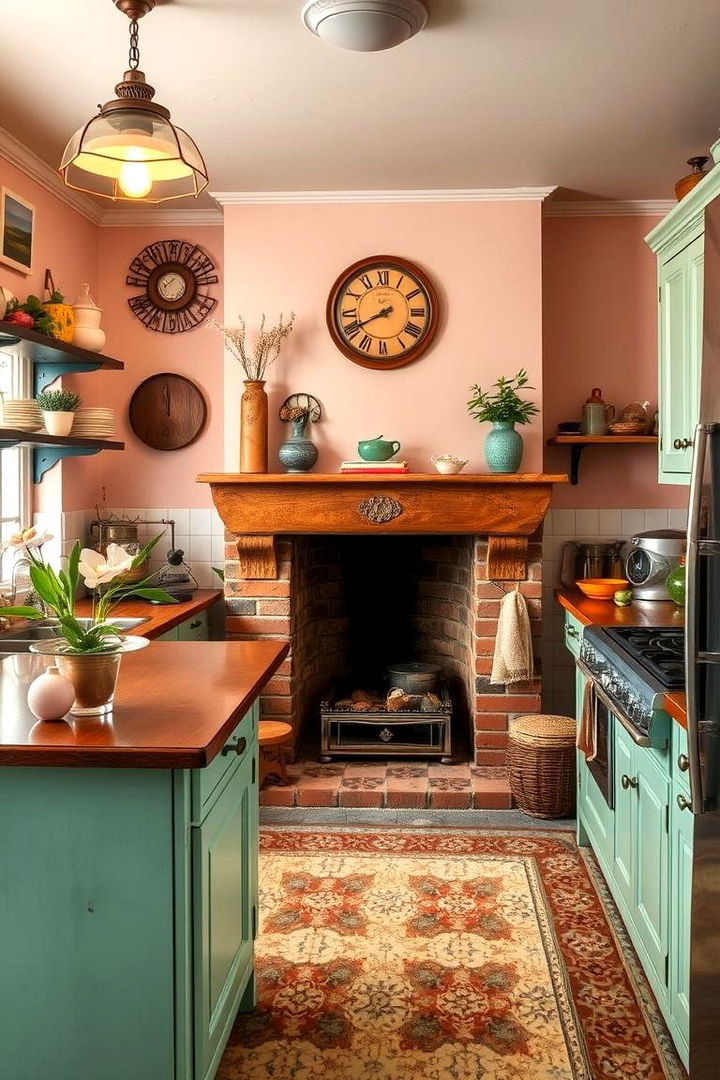 Vintage Inspired Allure - 22 Kitchens With Fireplaces