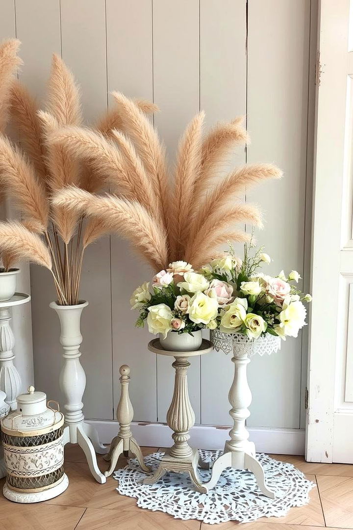 Vintage Inspired Arrangements - 22 Pampas Grass Wedding Decor Ideas