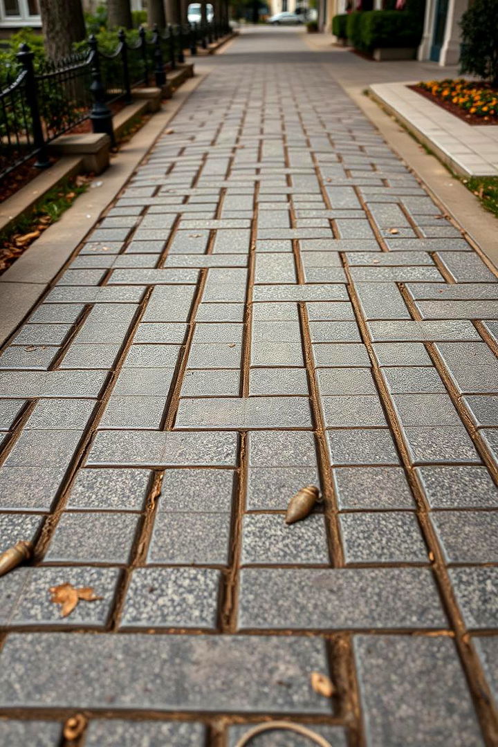 Vintage Inspired Asphalt Pedestrian Path - 22 Asphalt Walkway Ideas