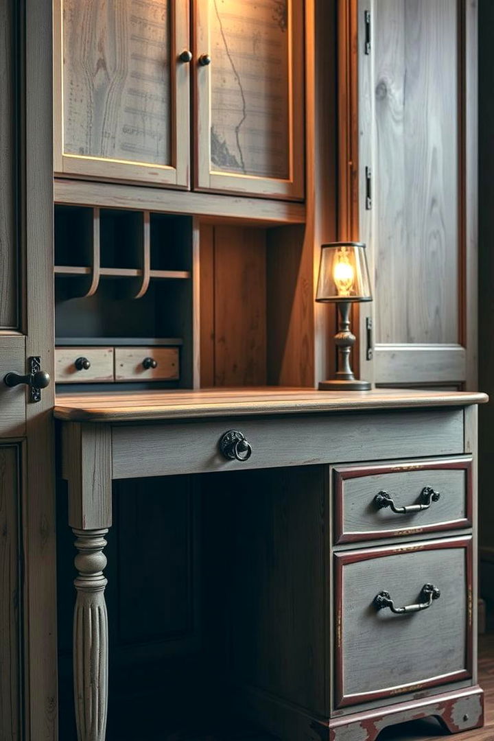 Vintage Inspired Built in Desk Designs - 22 Built-in Desk Ideas
