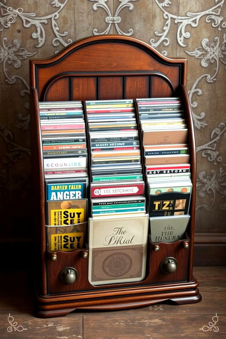 Vintage Inspired CD Rack - 22 Cd Storage Ideas