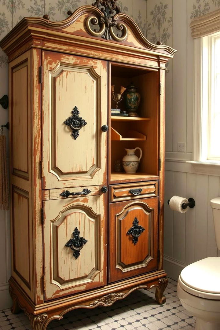 Vintage Inspired Cabinetry - 22 Bathroom Cabinet Ideas