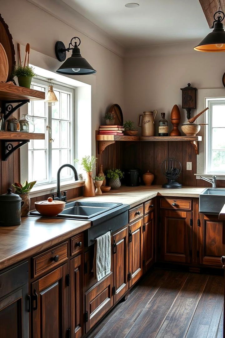 Vintage Inspired Decor - 22 Black and Brown Kitchen Ideas