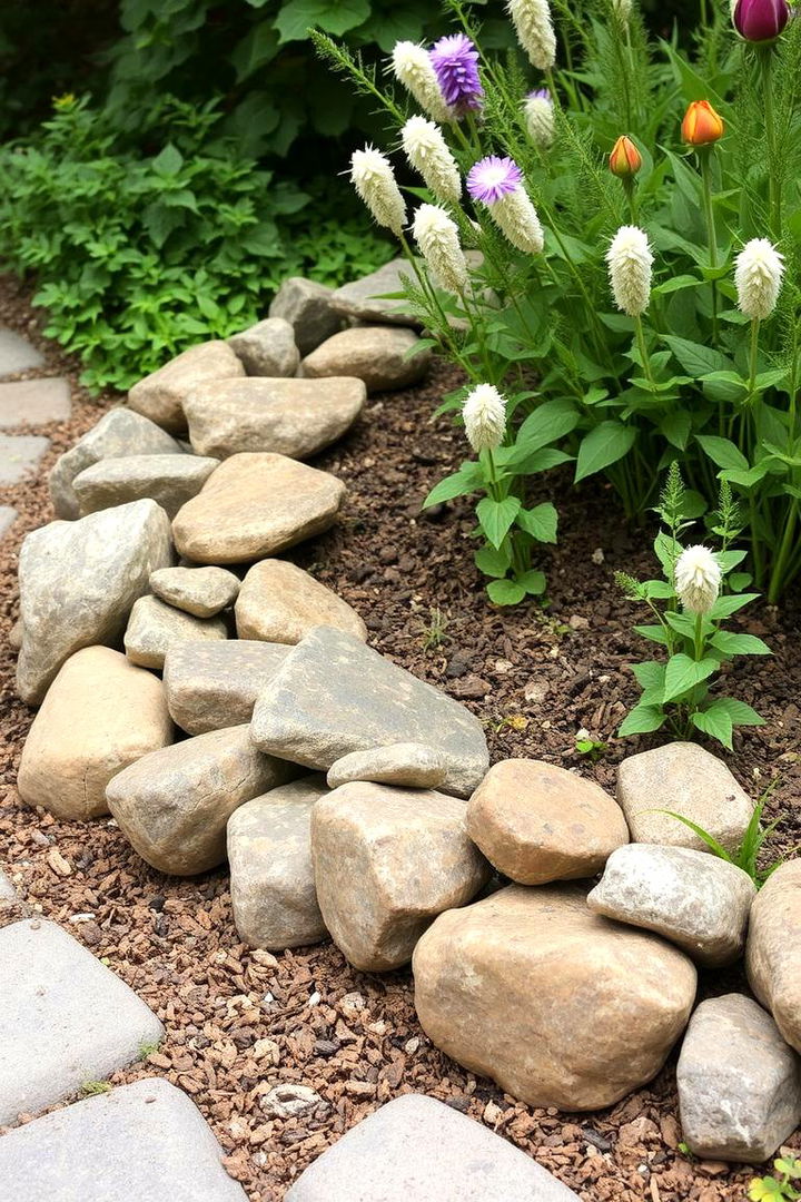 Vintage Inspired Edging - 22 River Rock Edging Ideas
