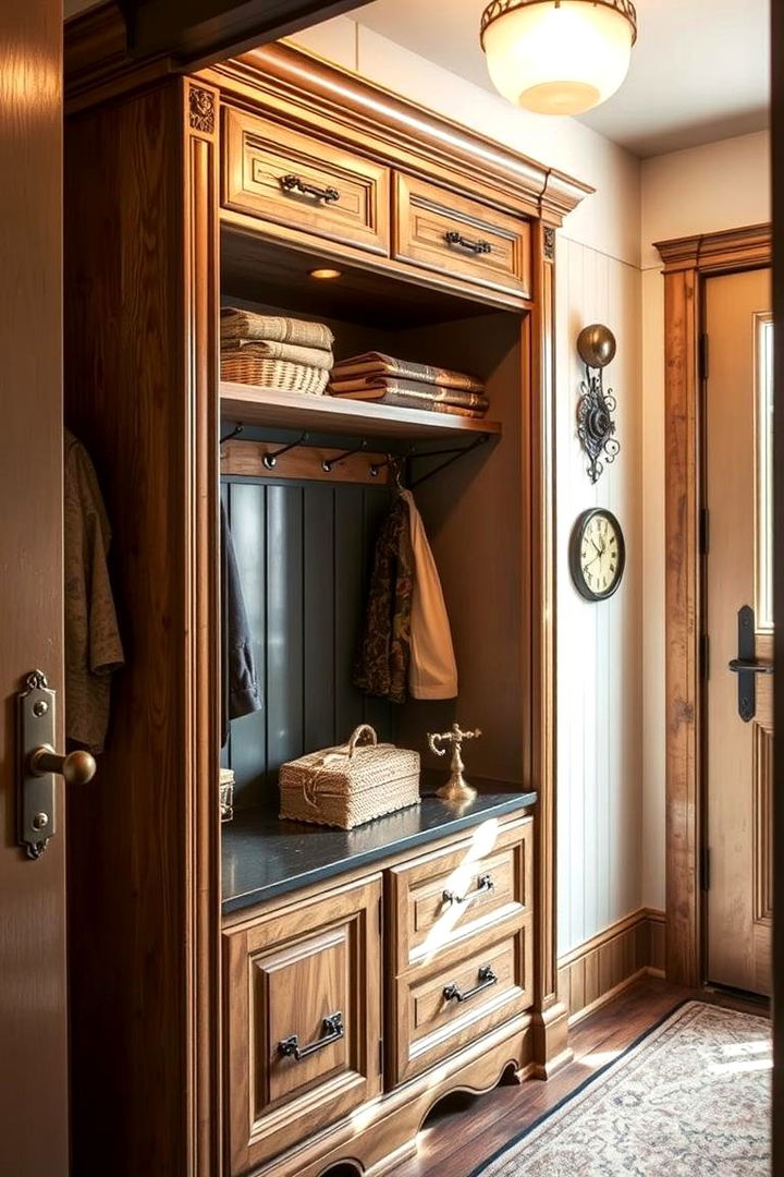 Vintage Inspired Entry Closet - 22 Entry Closet Ideas