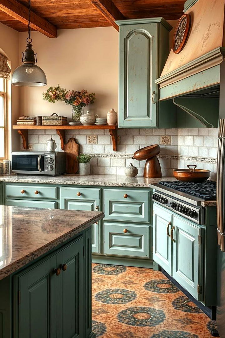 Vintage Inspired Granite Finishes - 22 Granite Kitchen Countertop Ideas