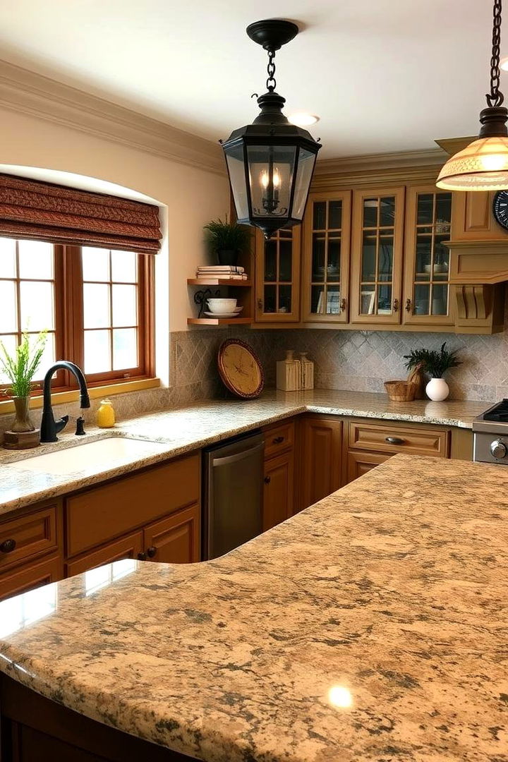 Vintage Inspired Green Granite Countertops - 22 Kitchen With Green Countertops Ideas