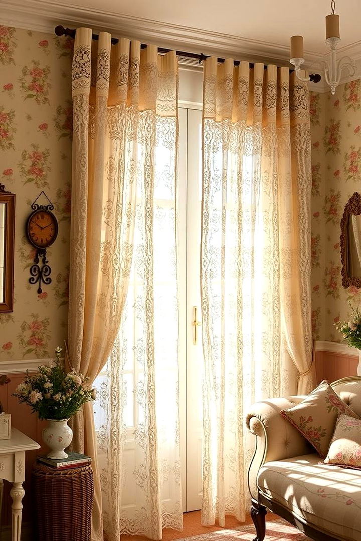 Vintage Inspired Lace Curtains - 22 Bedroom Curtain Ideas