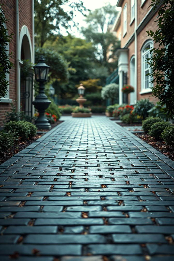 Vintage Inspired Layouts - 22 Black Brick Walkway Ideas