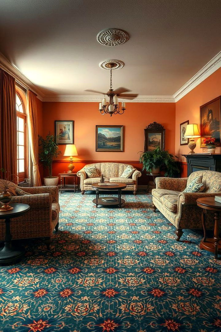 Vintage Inspired Living Room Carpets - 22 Living Room Carpet Ideas