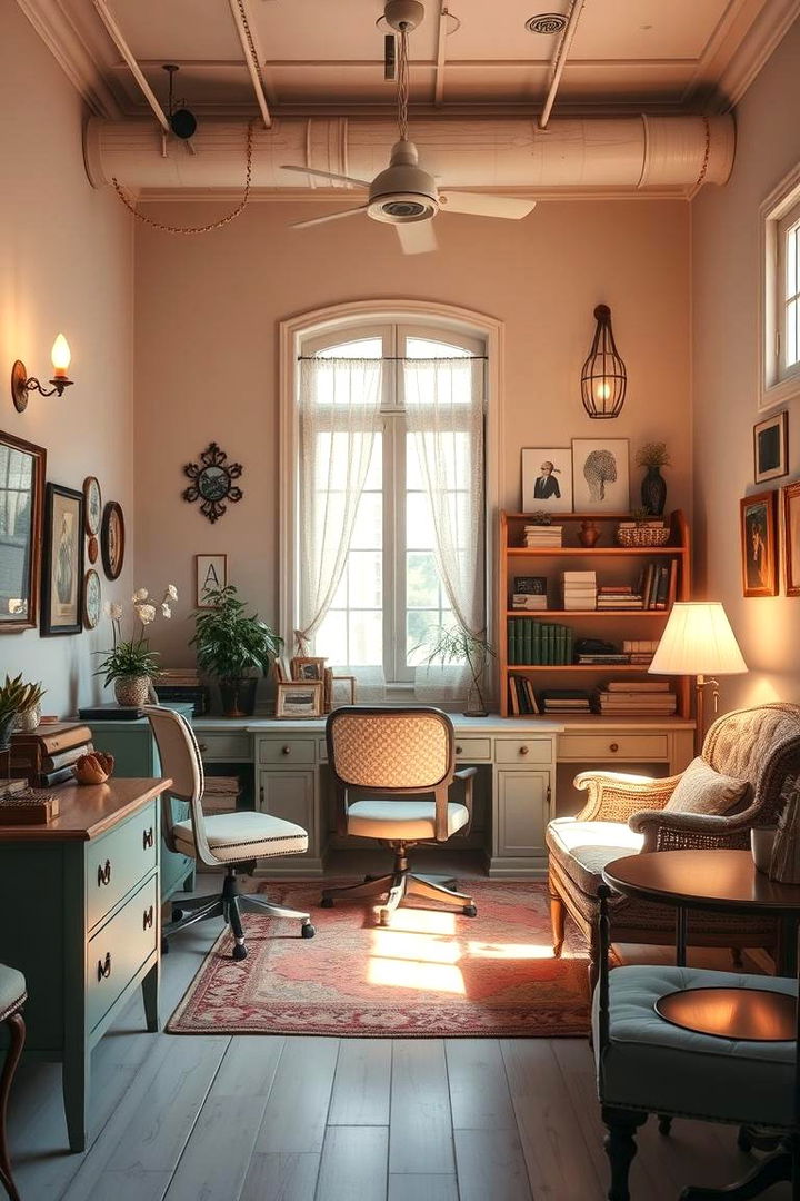 Vintage Inspired Office - 22 Home Office for Couples Ideas and Designs