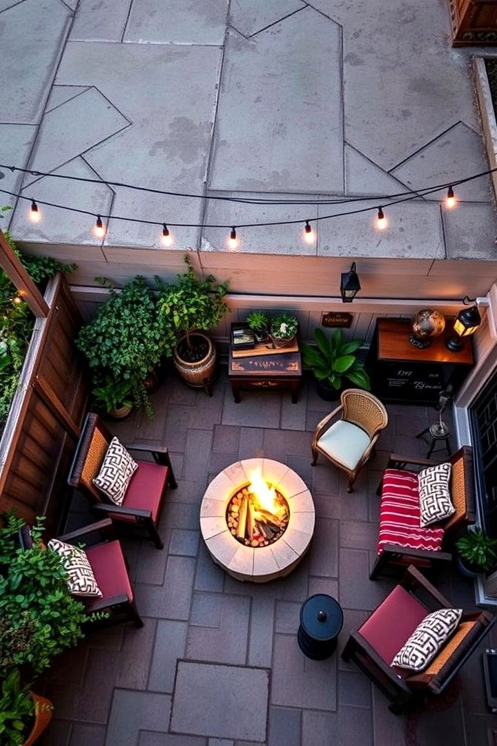 Vintage Inspired Patio - 22 Patio Ideas With Firepit