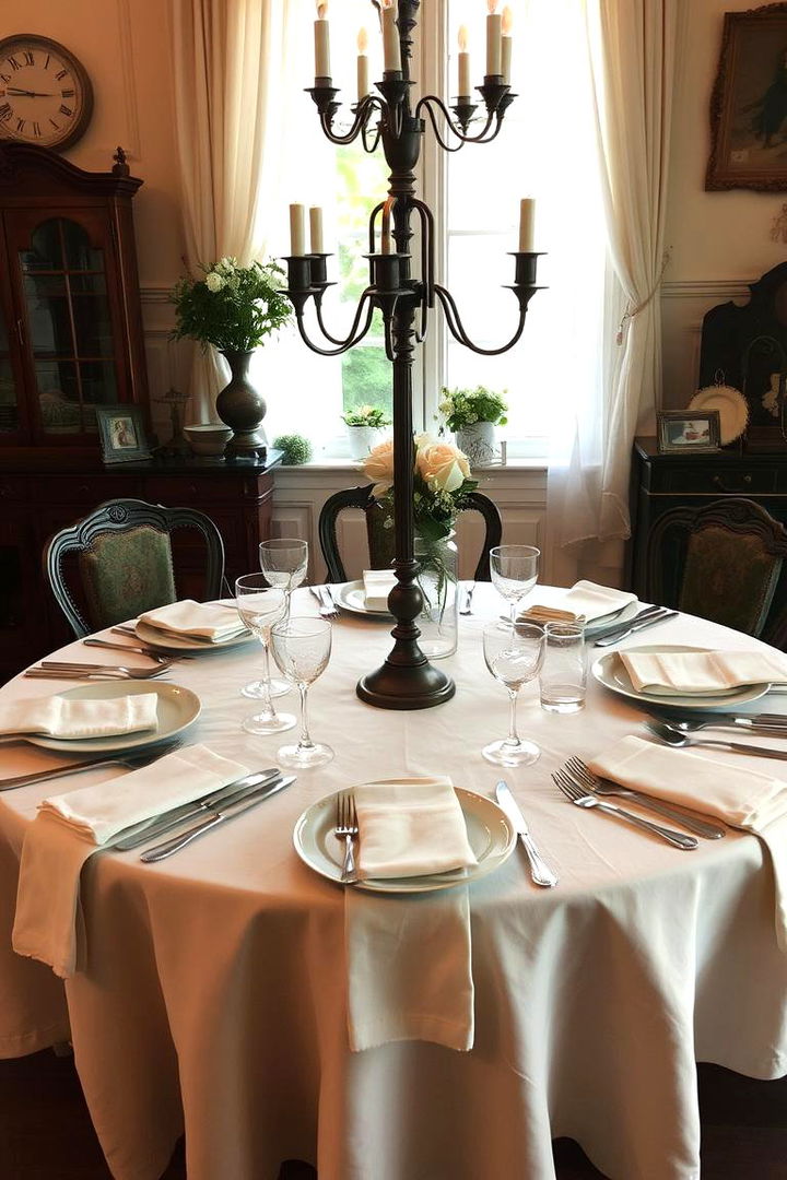 Vintage Inspired Round Table Decor - 22 Round Table Decor Ideas