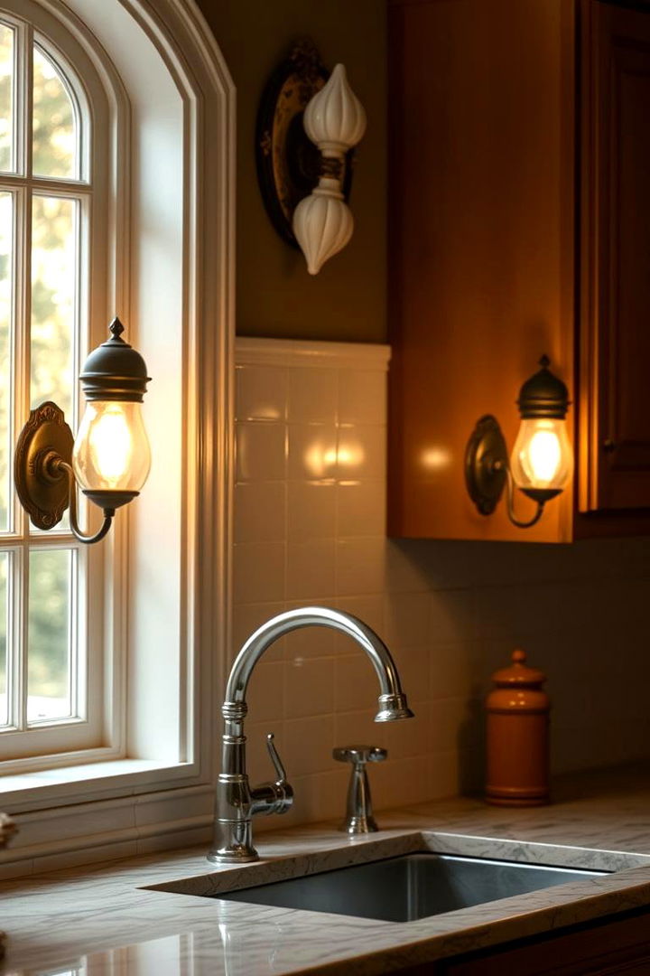 Vintage Inspired Sconce Lighting for Classic Charm - 22 Kitchen Sink Lighting Ideas