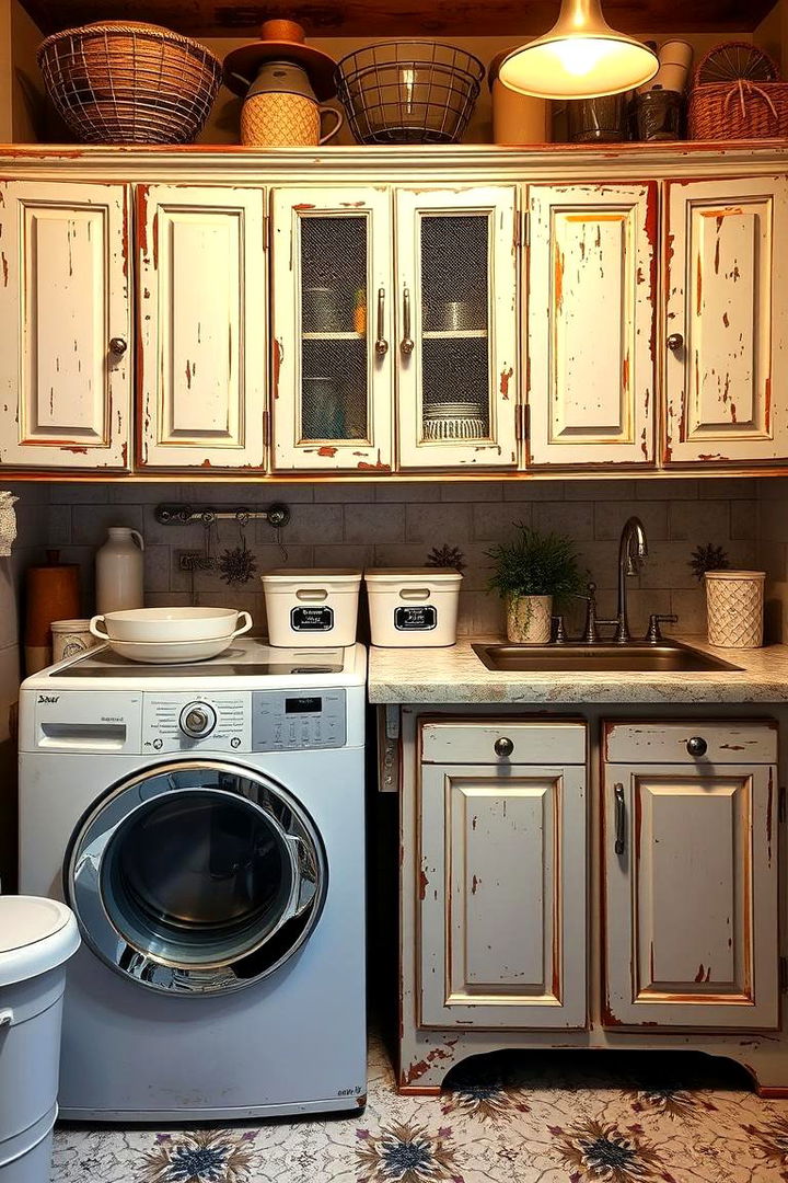Vintage Inspired Storage Solutions - 22 Boho Laundry Room Ideas