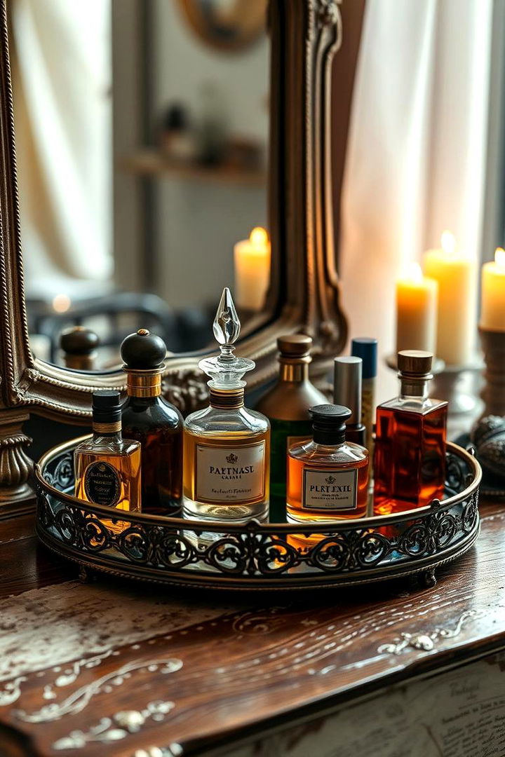 Vintage Inspired Vanity Trays - 22 vanity organization ideas