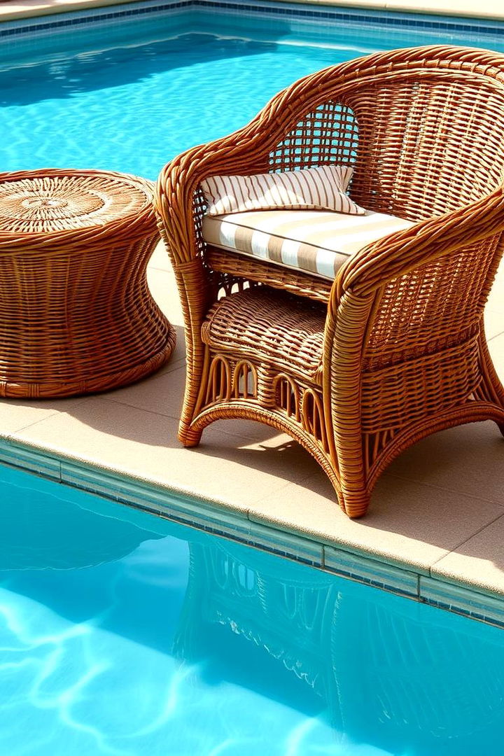 Vintage Inspired Wicker Sets - 22 Pool Furniture Ideas