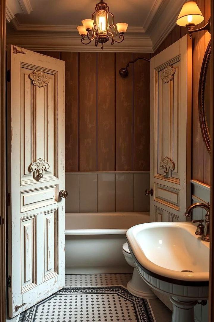 Vintage Inspired - 22 Bathroom Pocket Door Ideas