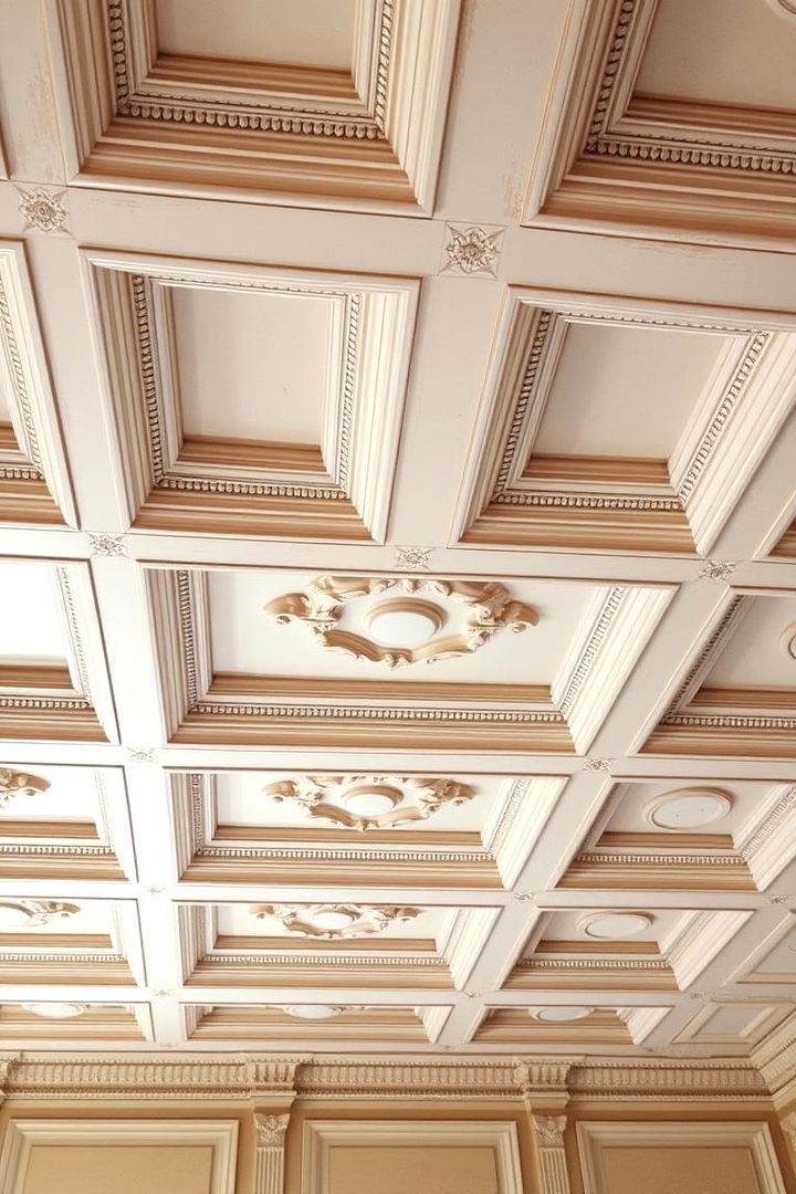 Vintage Intricate Detailing - 22 Coffered Ceiling Ideas