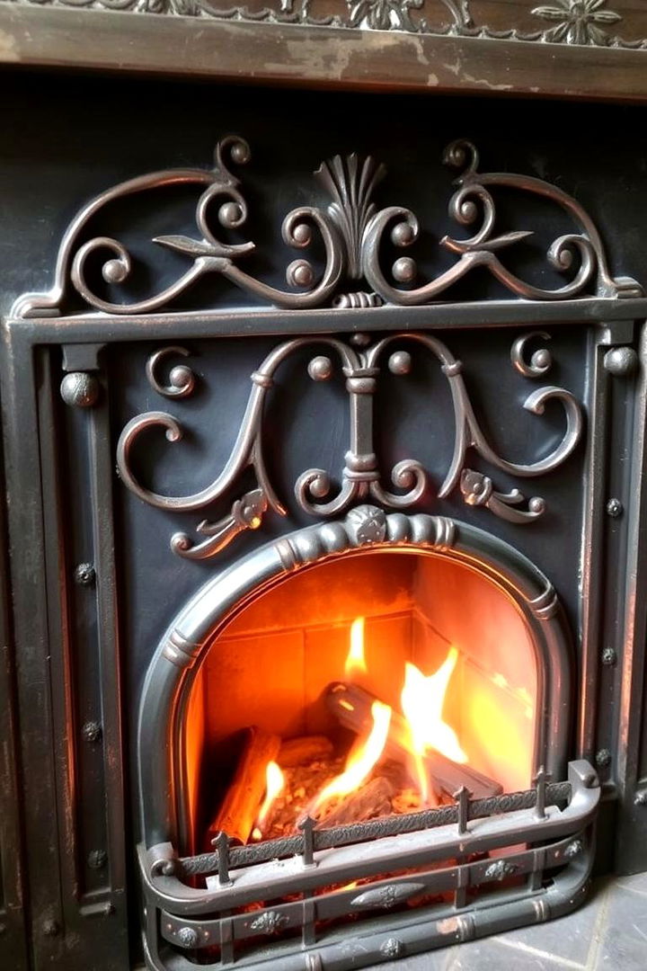 Vintage Iron Accents - 22 Rustic Fireplaces