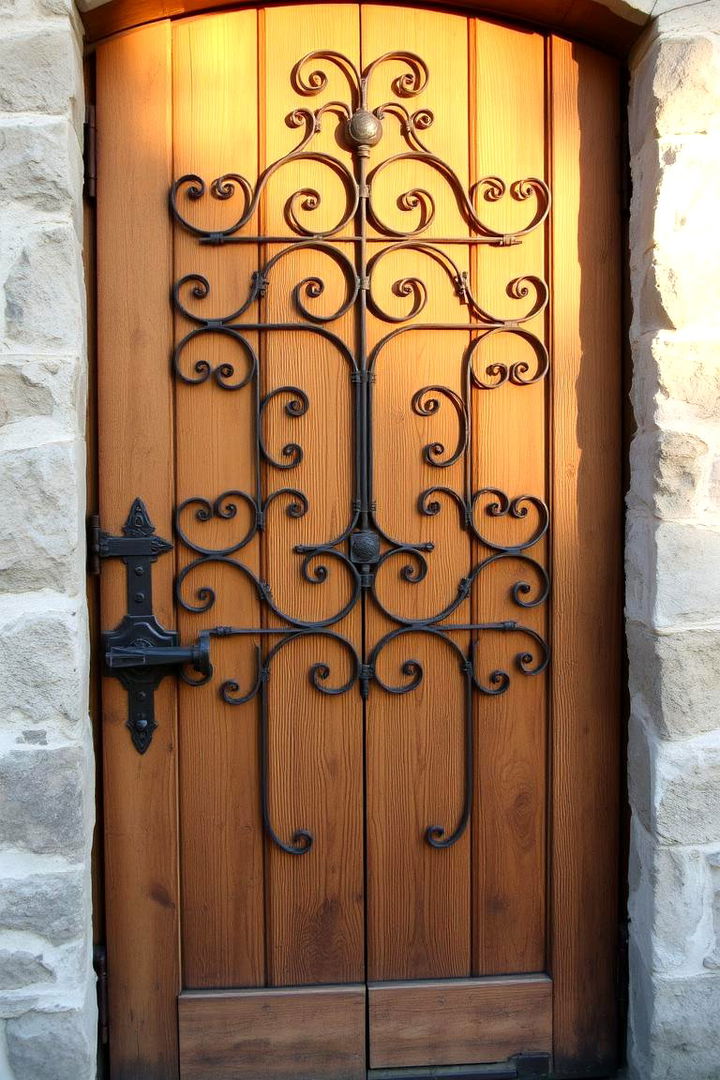 Vintage Iron Accents - 22 Farmhouse Front Door Ideas