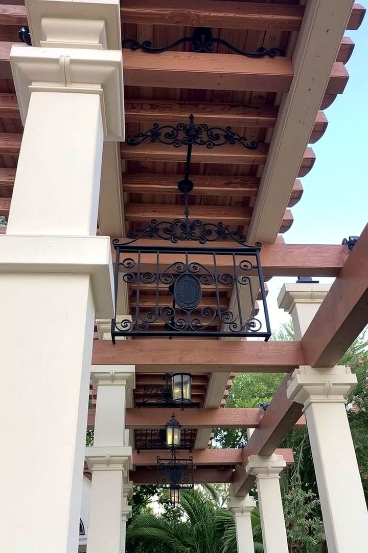 Vintage Iron Details - 22 Front Porch Pergola Ideas