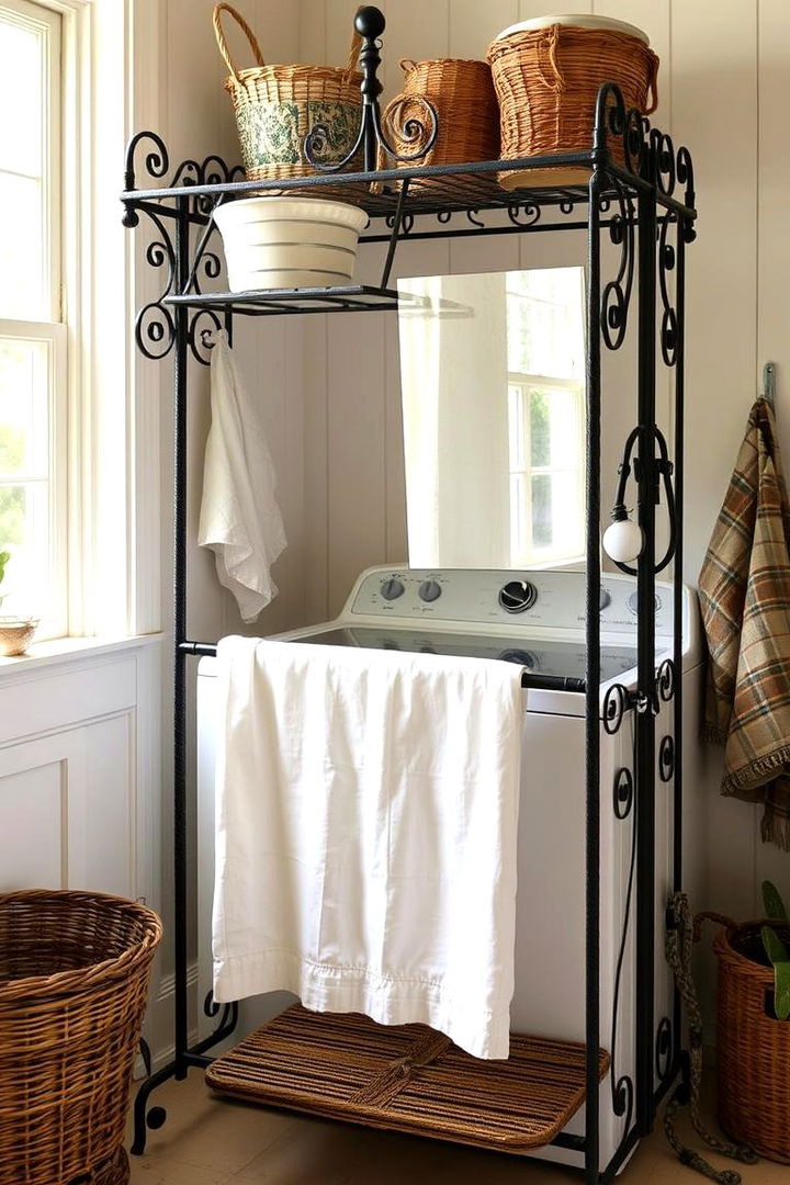 Vintage Iron Drying Rack - 22 Laundry Room Drying Rack Ideas
