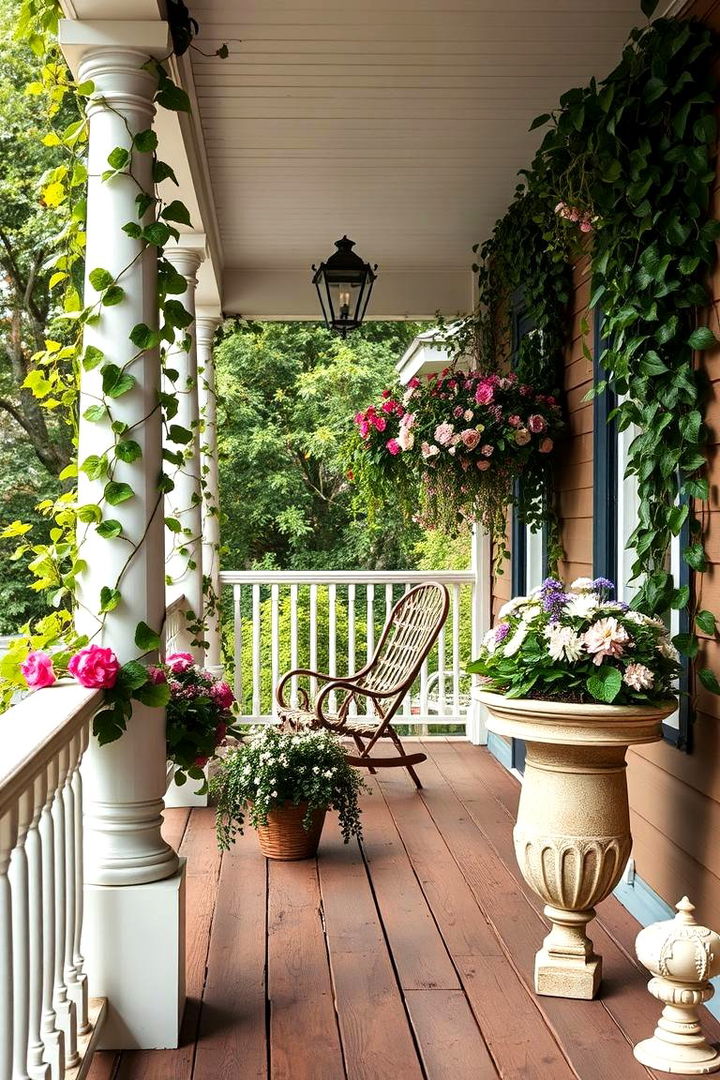 Vintage Ivy and Floral Details - 22 Front Porch Deck Ideas
