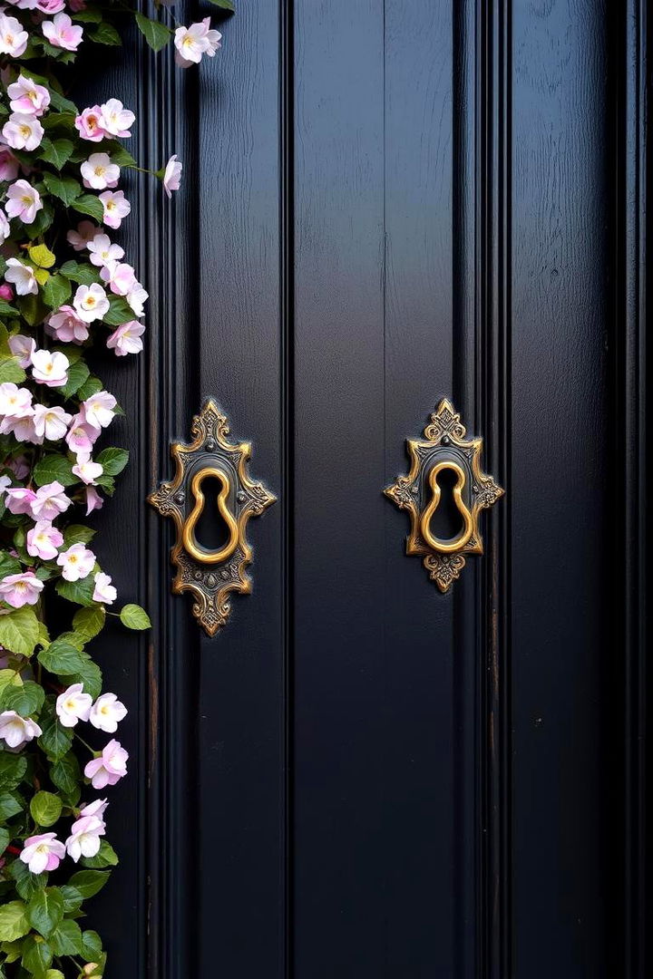 Vintage Keyhole Accents - 22 Spring Front Door Decor Ideas