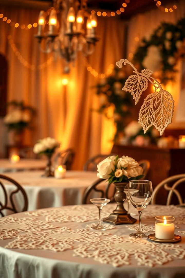 Vintage Lace Accents - Boho Wedding Decor Ideas for a Rustic Celebration