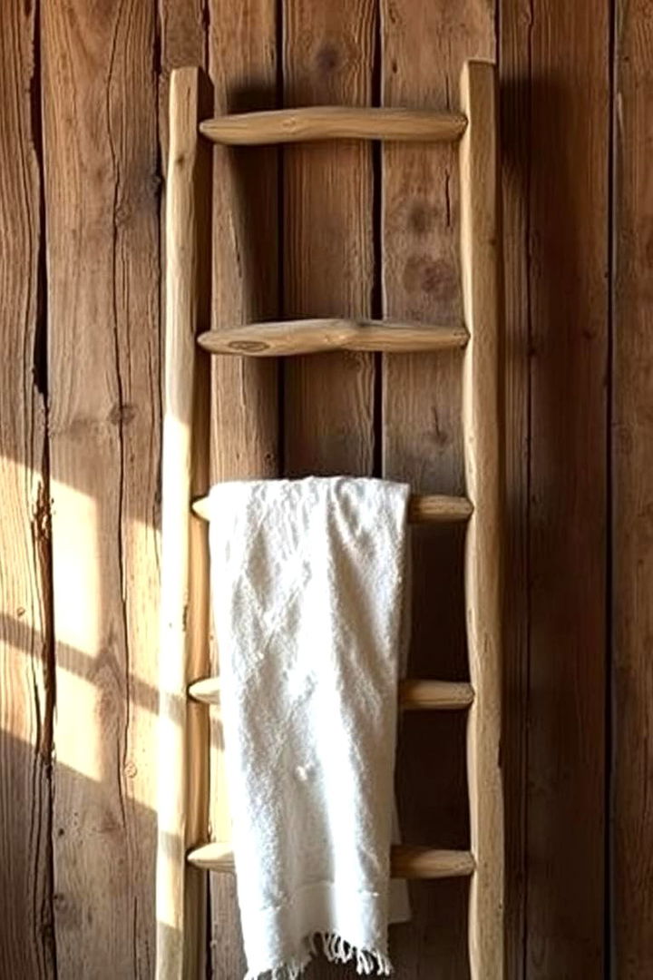 Vintage Ladder Towel Rack - 22 Towel Storage Ideas