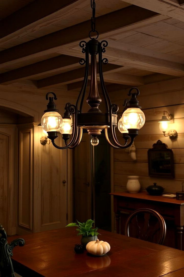Vintage Lighting Fixtures - 22 Rustic Dining Room Ideas