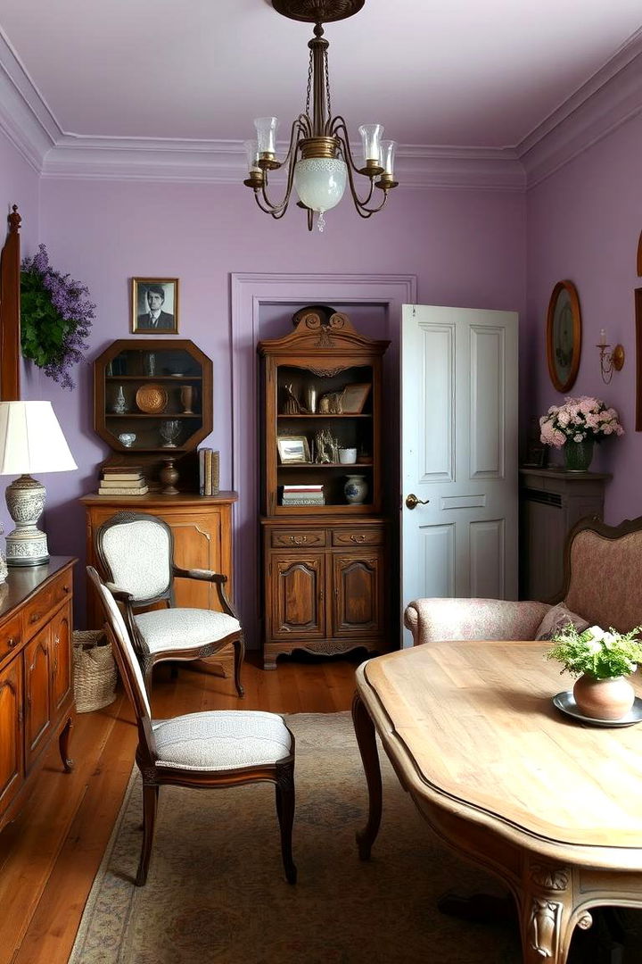Vintage Lilac Elements - 22 Lilac Bedroom Ideas