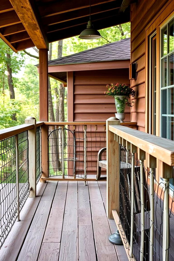 Vintage Look Hog Wire Railing - 22 Hog Wire Deck Railing Ideas
