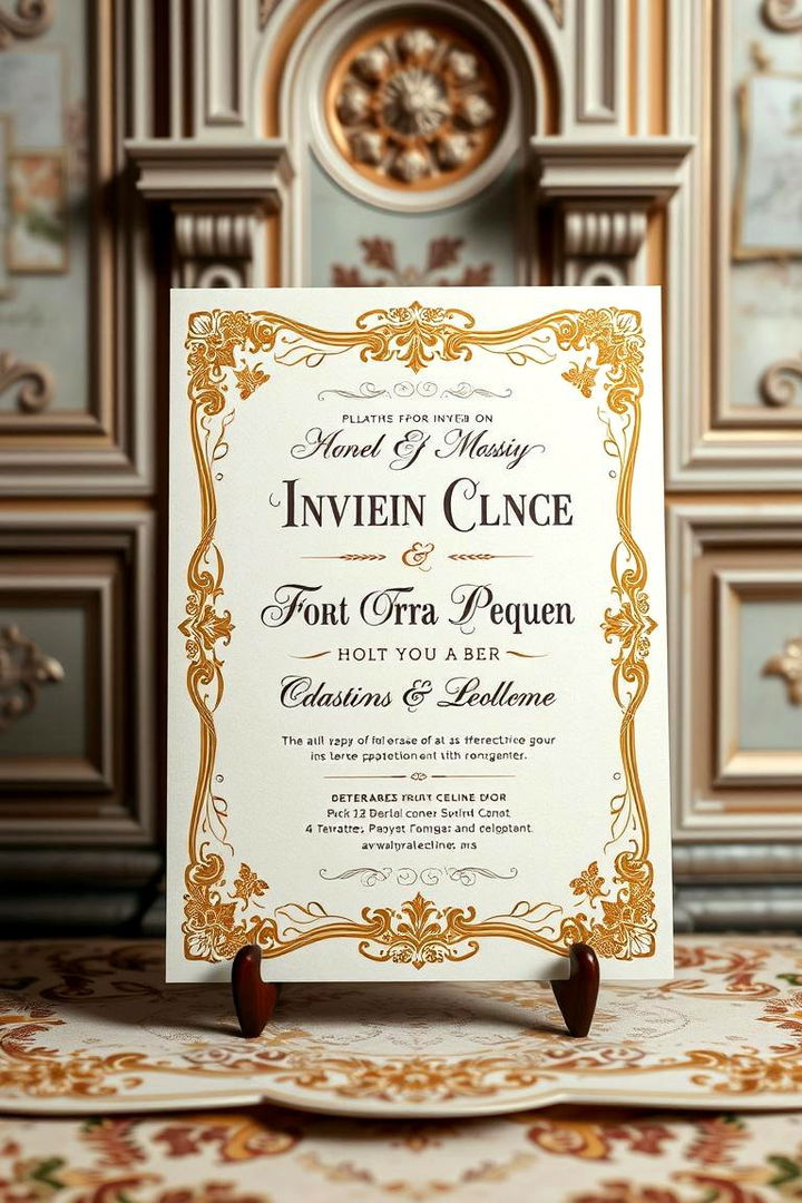 Vintage Luxury Invitations - 22 Great Gatsby Wedding Ideas