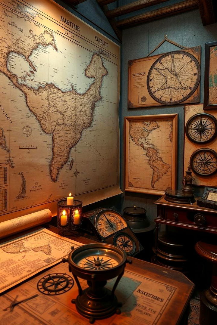 Vintage Maritime Cartography - 22 Pirate-themed Bedroom Ideas