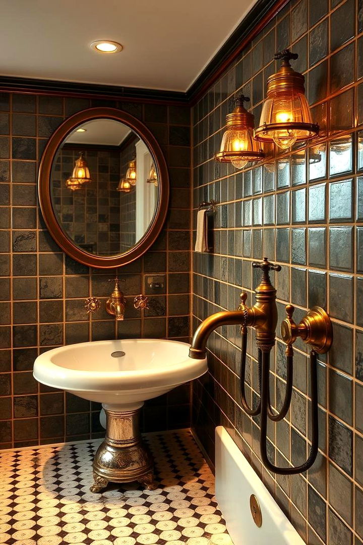 Vintage Maritime Fixtures Charm - 22 Nautical Bathroom Ideas