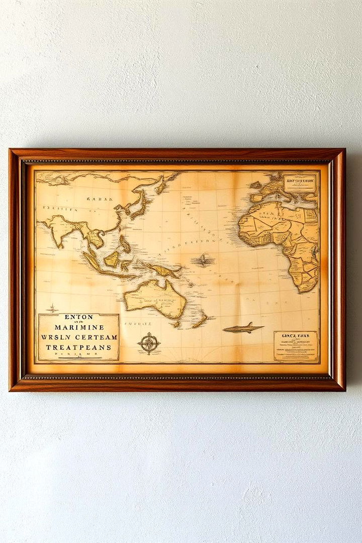 Vintage Maritime Maps - 22 Nautical Decor Ideas