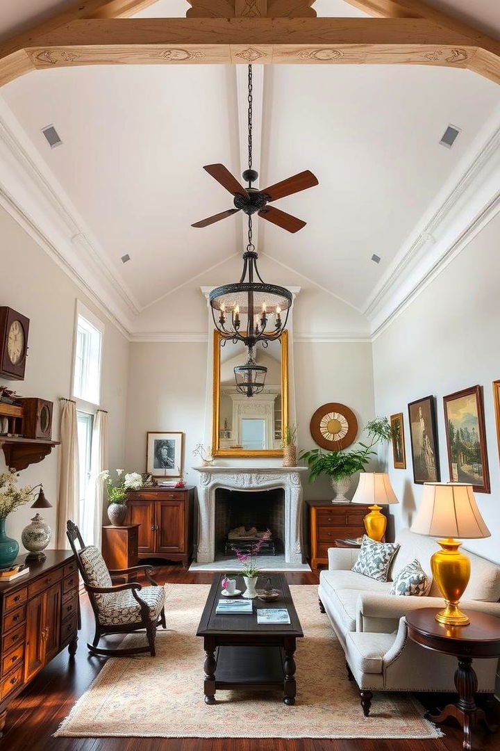 Vintage Meets Modern - 22 Open Concept Vaulted Ceiling Living Room Ideas