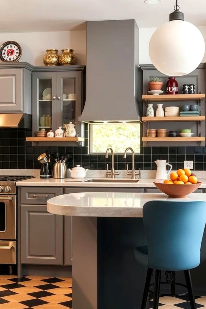 Vintage Meets Modern Blend - 22 Gray and Black Kitchen Ideas