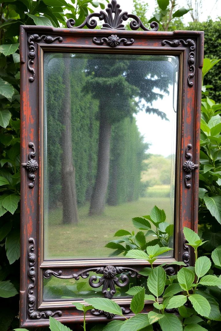 Vintage Metal Frames - 22 Garden Mirror Ideas