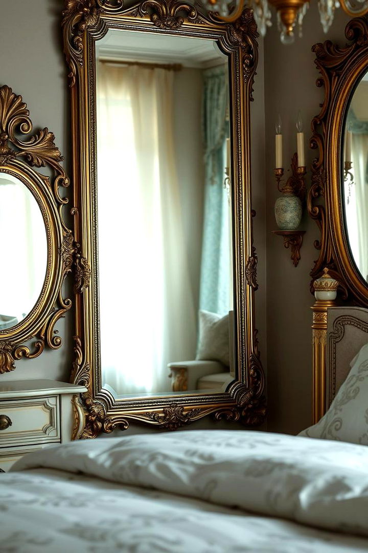 Vintage Mirrors and Reflective Surfaces - 22 Art Deco Bedroom Ideas