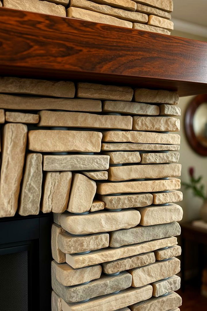 Vintage Modern Fusion - 22 Stacked Stone Fireplace Ideas