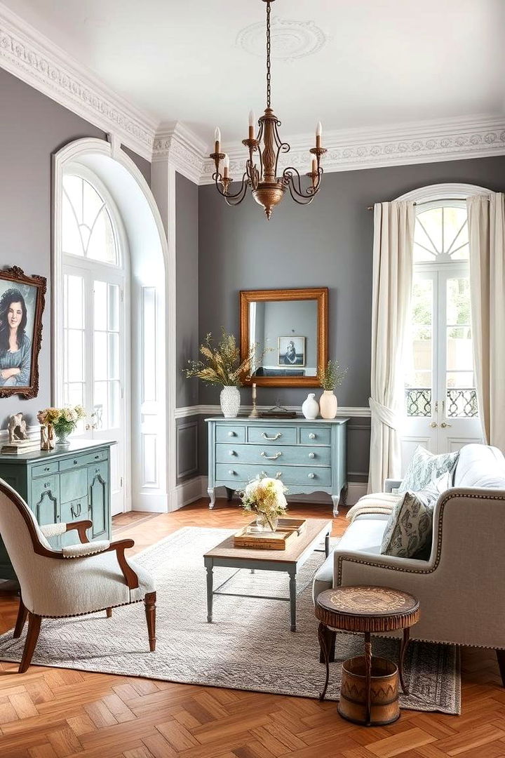 Vintage Modern Fusion Charm - 22 Grey and White House Interior Design Ideas